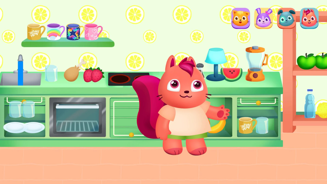 Baby House - Animal Dolls game - Gameplay image of android game