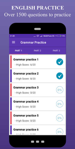 English Grammar Test - Grammar - عکس برنامه موبایلی اندروید