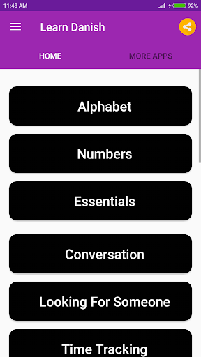 Learn Danish - عکس برنامه موبایلی اندروید