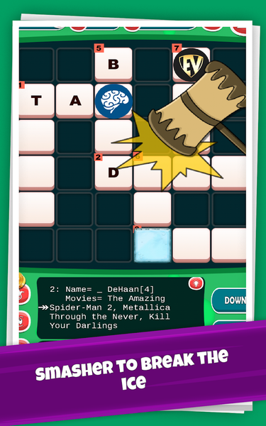 Actors Crossword Puzzle Game, - Gameplay image of android game