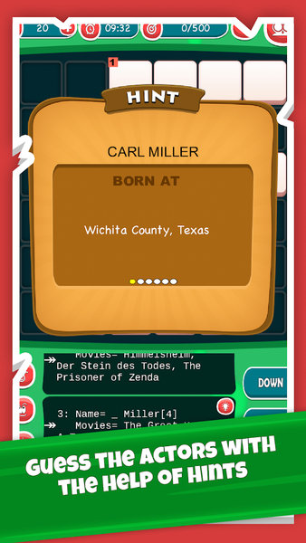 Actors Crossword Puzzle Game, - Gameplay image of android game