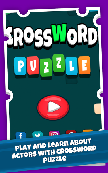 Actors Crossword Puzzle Game, - Gameplay image of android game