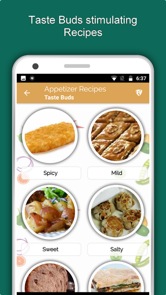 Appetizers, Snacks & Starters - Image screenshot of android app