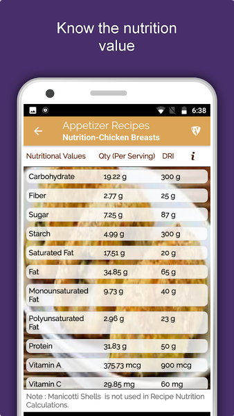 Appetizers, Snacks & Starters - Image screenshot of android app