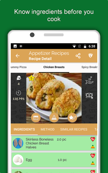 Appetizers, Snacks & Starters - Image screenshot of android app
