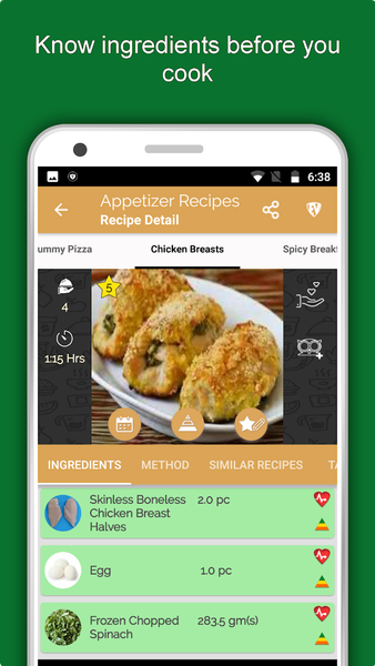 Appetizers, Snacks & Starters - Image screenshot of android app