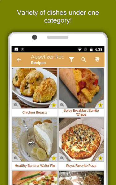Appetizers, Snacks & Starters - Image screenshot of android app
