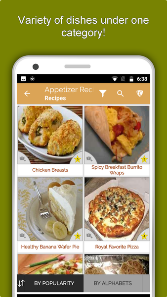 Appetizers, Snacks & Starters - Image screenshot of android app