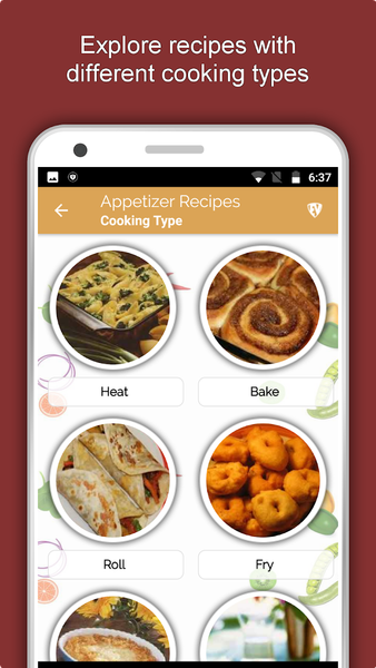 Appetizers, Snacks & Starters - Image screenshot of android app