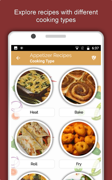 Appetizers, Snacks & Starters - Image screenshot of android app