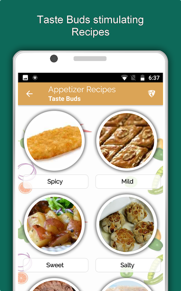 Appetizers, Snacks & Starters - Image screenshot of android app