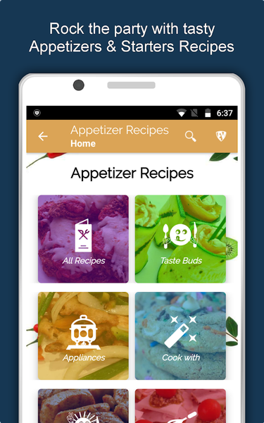 Appetizers, Snacks & Starters - Image screenshot of android app