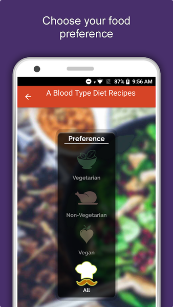 A Blood Type Recipes Diet Plan - Image screenshot of android app