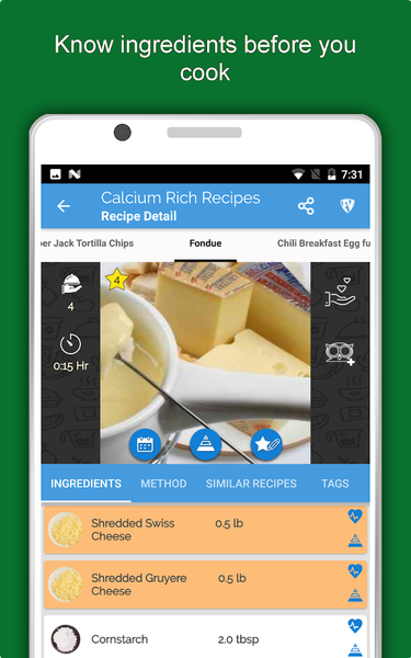 Calcium Rich Food Recipes - عکس برنامه موبایلی اندروید