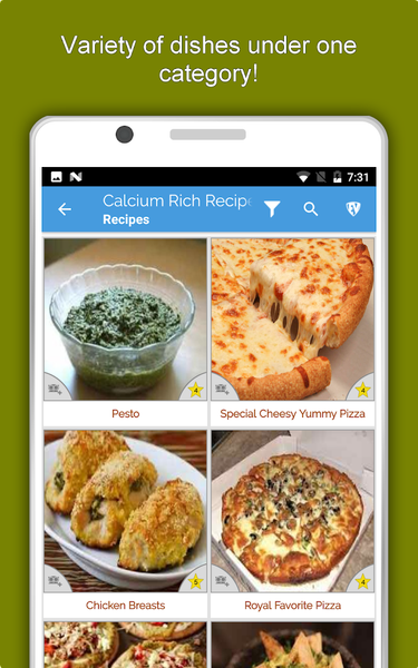 Calcium Rich Food Recipes - عکس برنامه موبایلی اندروید