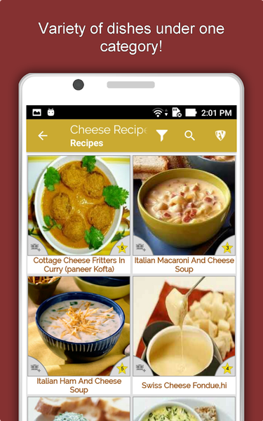 Healthy Cheese Recipes Offline - عکس برنامه موبایلی اندروید