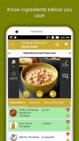 Healthy Cheese Recipes Offline - عکس برنامه موبایلی اندروید