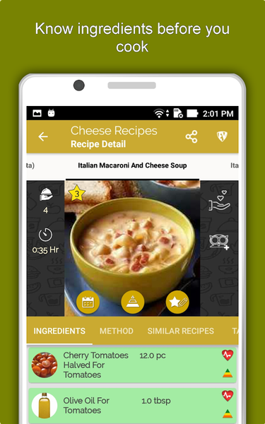 Healthy Cheese Recipes Offline - عکس برنامه موبایلی اندروید