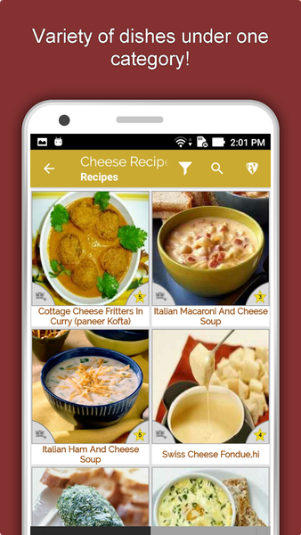 Healthy Cheese Recipes Offline - عکس برنامه موبایلی اندروید