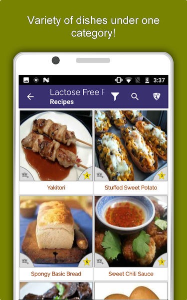 Lactose Free Food Recipes - Image screenshot of android app