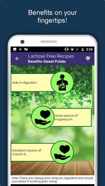 Lactose Free Food Recipes - Image screenshot of android app