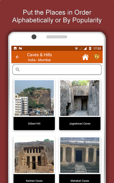 Famous Caves and Hills Travel - Image screenshot of android app