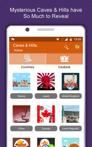 Famous Caves and Hills Travel - Image screenshot of android app