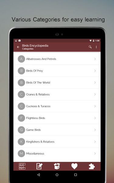 Birds Encyclopedia Offline App - Image screenshot of android app