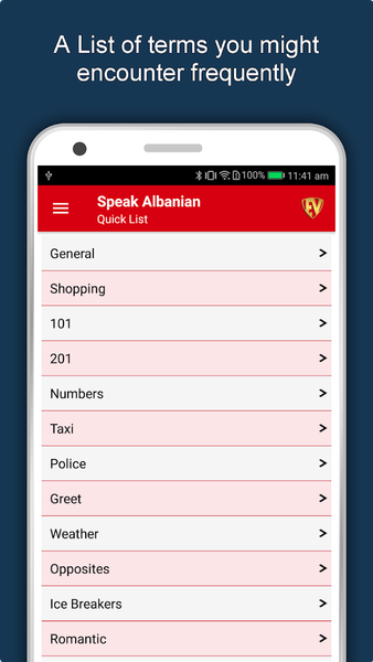 Learn Albanian Language App - Image screenshot of android app