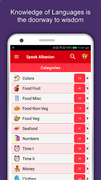 Learn Albanian Language App - عکس برنامه موبایلی اندروید