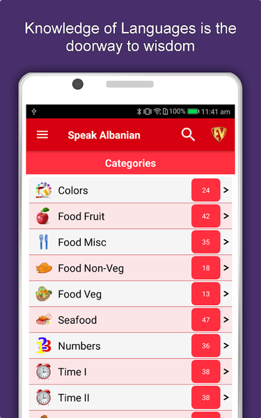 Learn Albanian Language App - Image screenshot of android app