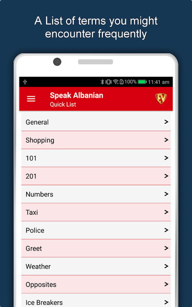 Learn Albanian Language App - Image screenshot of android app