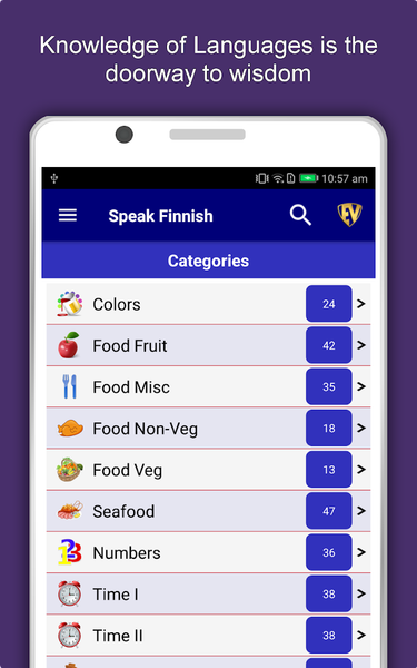 Learn Finnish Language Offline - Image screenshot of android app