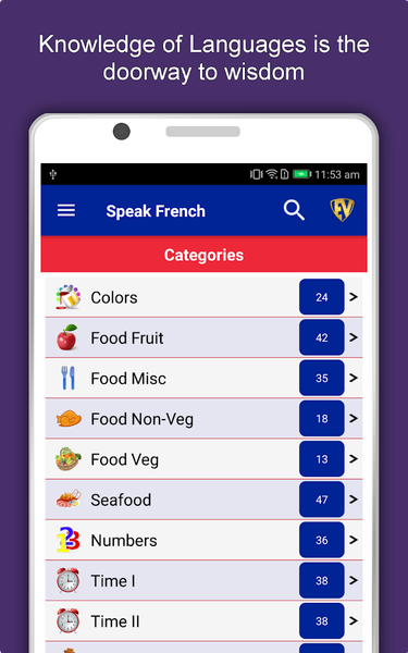 Learn French Language Offline - عکس برنامه موبایلی اندروید