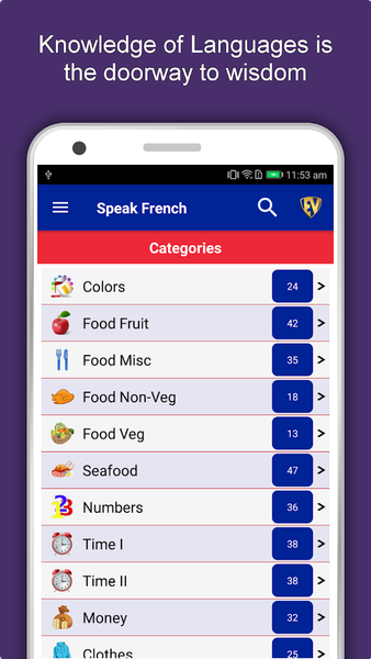 Learn French Language Offline - عکس برنامه موبایلی اندروید