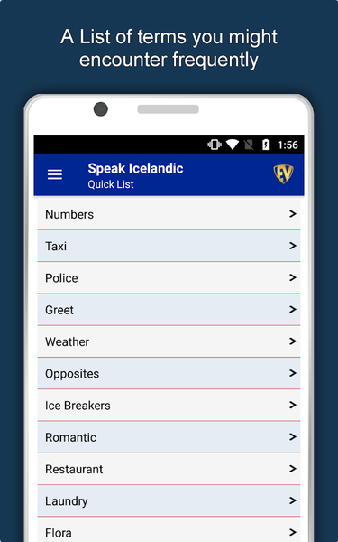 Learn Icelandic Language App - عکس برنامه موبایلی اندروید