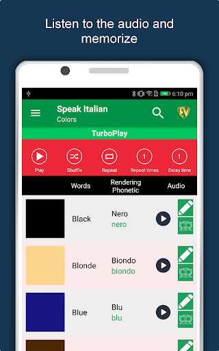 Learn Italian Language Offline - عکس برنامه موبایلی اندروید