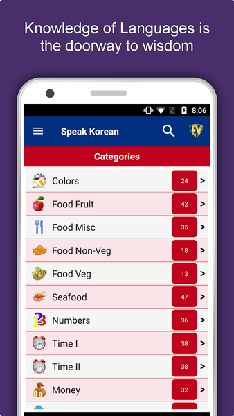 Learn Korean Language Offline - عکس برنامه موبایلی اندروید