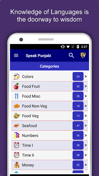 Learn Punjabi Language Offline - عکس برنامه موبایلی اندروید