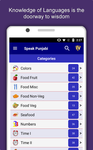 Learn Punjabi Language Offline - عکس برنامه موبایلی اندروید