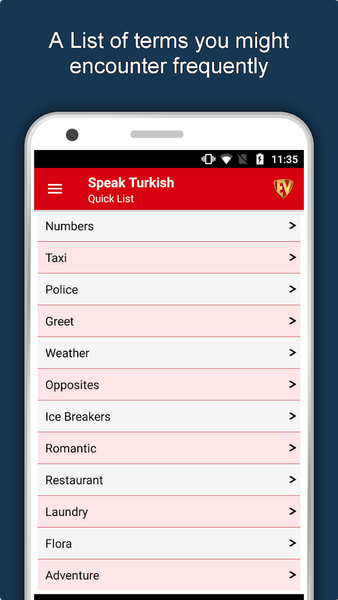 Learn Turkish Language Offline - Image screenshot of android app