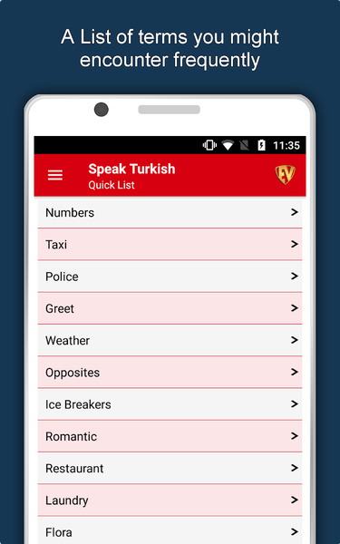 Learn Turkish Language Offline - Image screenshot of android app