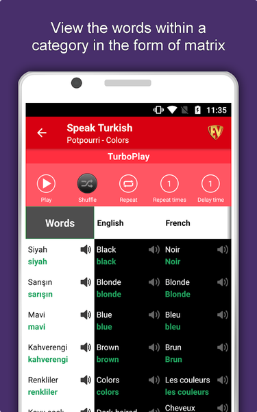 Learn Turkish Language Offline - Image screenshot of android app