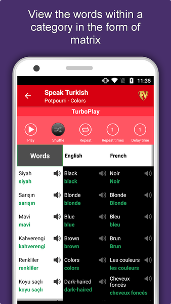 Learn Turkish Language Offline - Image screenshot of android app