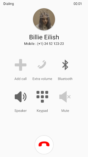 📞Billie Eilish Fake Video Call Simulator - Image screenshot of android app