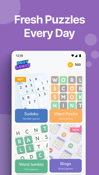 Daily Games - Puzzles & More - Gameplay image of android game