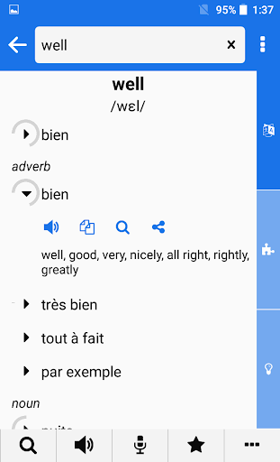 French - English - Image screenshot of android app