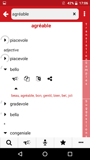 Italian - French - Image screenshot of android app