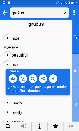 Lithuanian - English - Image screenshot of android app
