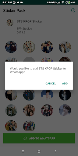 BTS Army Sticker for WhatsApp - WAStickerApps KPOP - عکس برنامه موبایلی اندروید